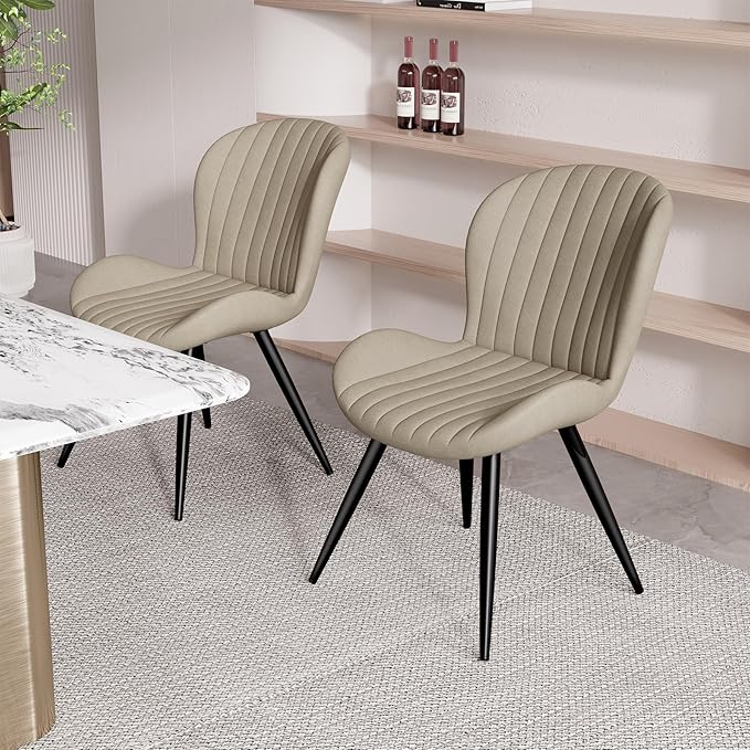 Nalupatio Dining Chairs Set of 2, Modern Dining Room Chairs Comfy Backrest Th...