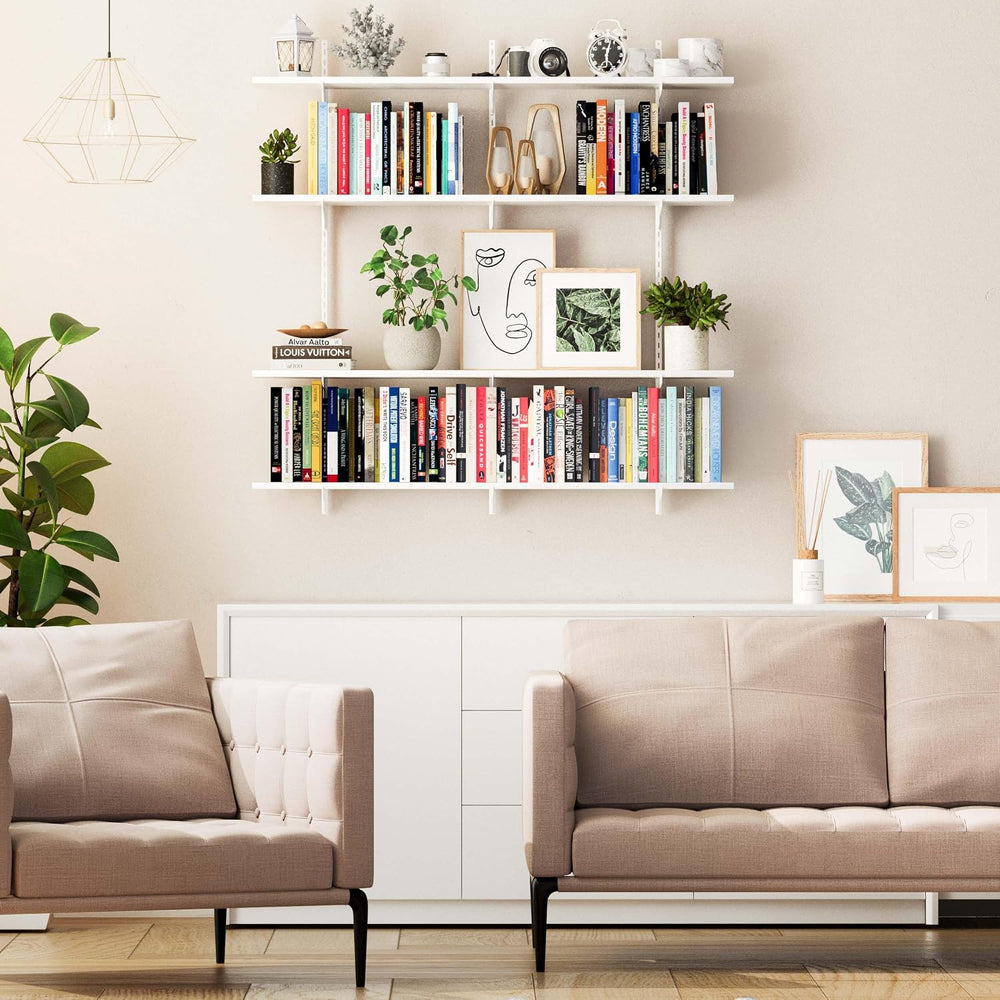 Wallniture Turin 48"x10" Floating Shelves for Wall Storage, Closet ...