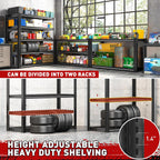 REIBII Garage Shelving 3000LBS, Heavy Duty Storage Shelves, Adjustable Industrial Metal Shelving Unit for Garage, Basement, Pantry, Warehouse,Commercial, 36" W x 16" D x 72" H, 2 Pack