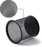 Amazon Basics Wire Mesh Pen Cup, Office Caddy Storage, Black, ‎3.7" x 3.3"