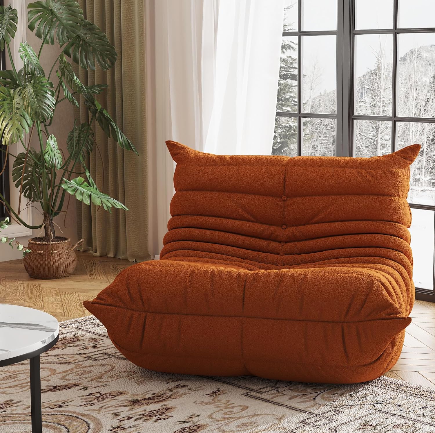 Adults Bean Bag Chairs Togo Couch Comfy Lazy Floor Sofa, 1 Seater