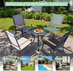 JY QAQA Outdoor Rocking Chair Set of 2, High Back All-Weather Patio Rocking Chairs with Breathable Back Rest for Adult, Ergonomic Design Porch Rocking Chairs for Porch, Garden, Balcony, Pool, Black