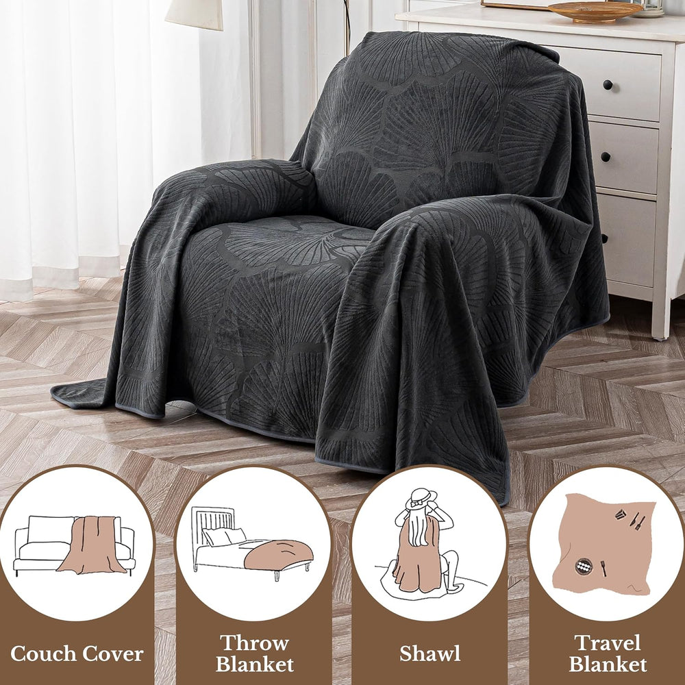 Waterproof Armchair Couch Cover for Pet,71"x91",Charcoal Gray
