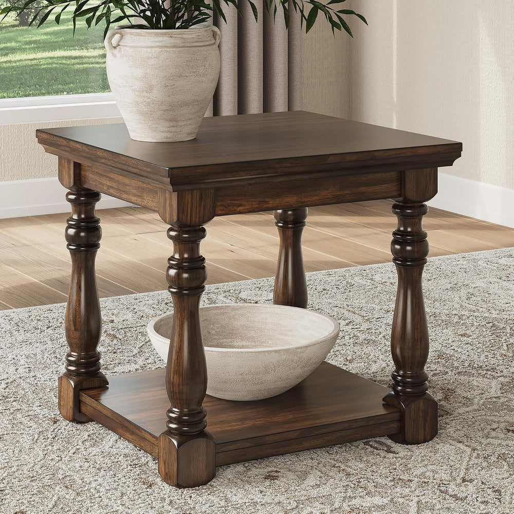 Signature Design by Ashley Sturlayne End Table, Traditional Rectangular Accen...
