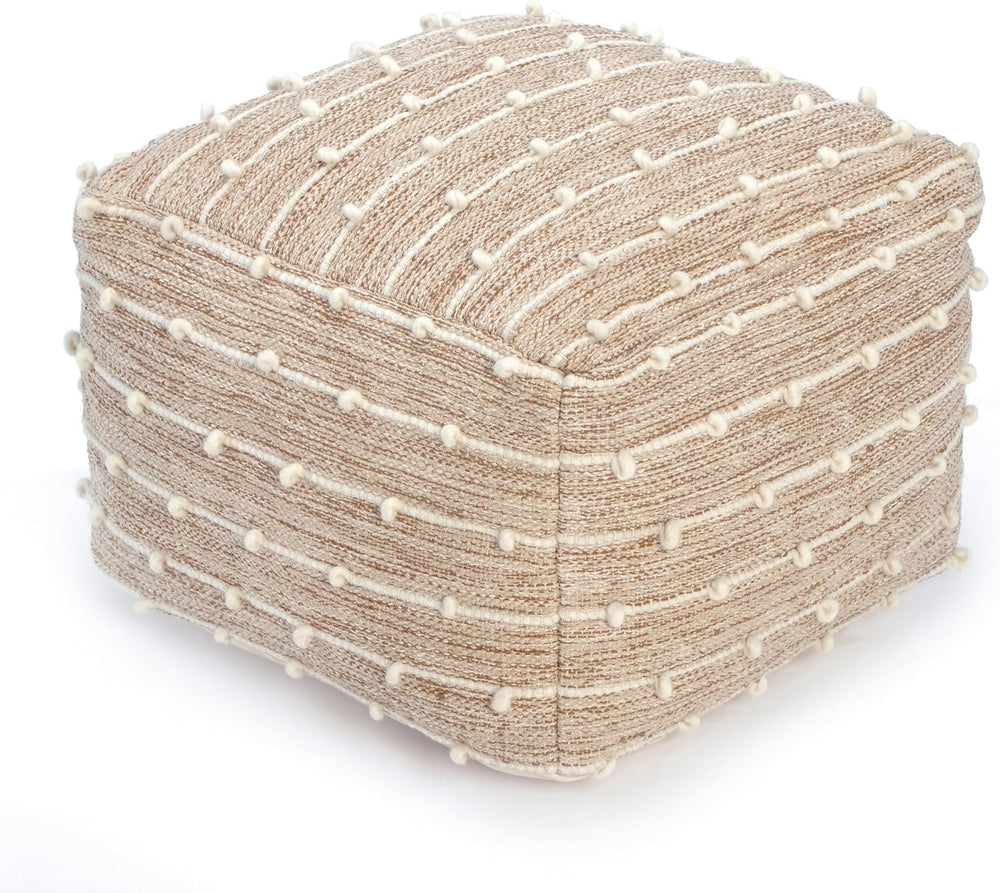 Anji Mountain 16" H x 22" W Handmade Pouf Ottoman for Living Room &...