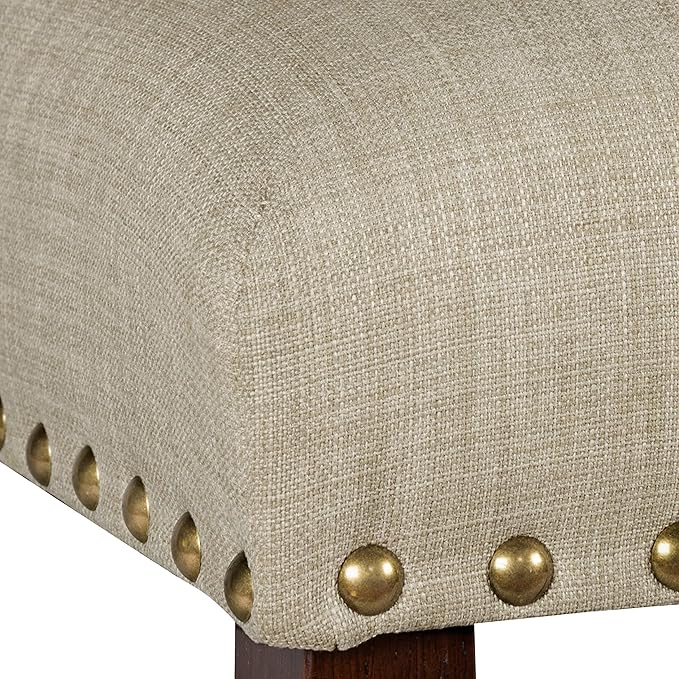 HomePop Michele Dining Chair with Nailhead Trim - Tan (Set of 2)