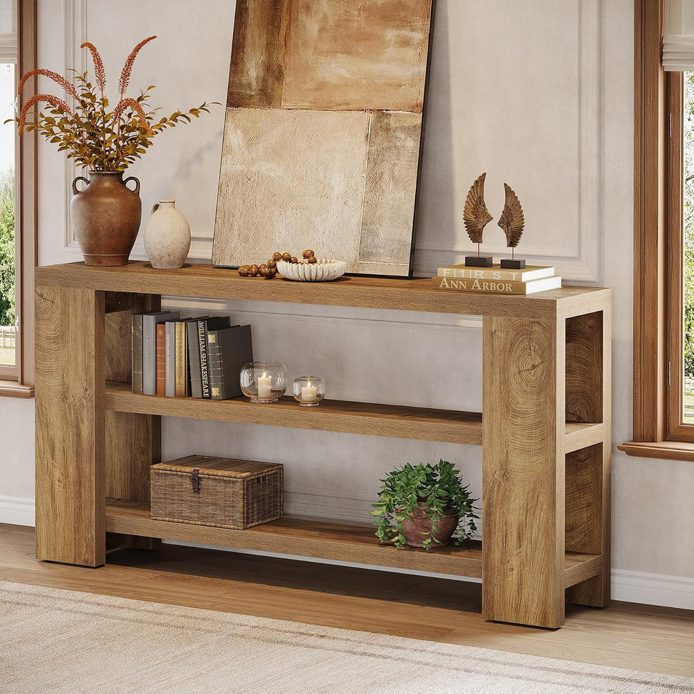 Tribesigns 70.9-Inch Extra Long Console Table with Storage, Narrow Wooden Sof...