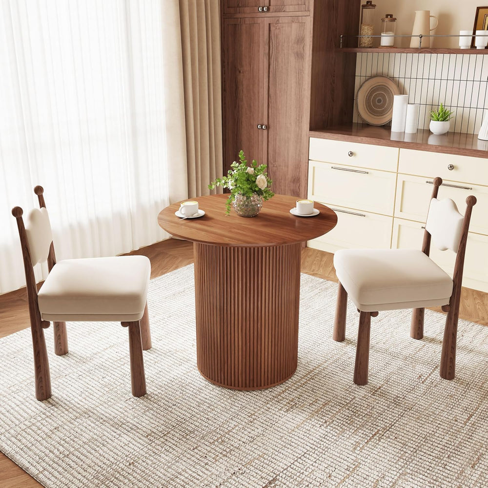 AVZEAR 31.5" Round Dining Table for 2 People, Small Kitchen Dinner Table...