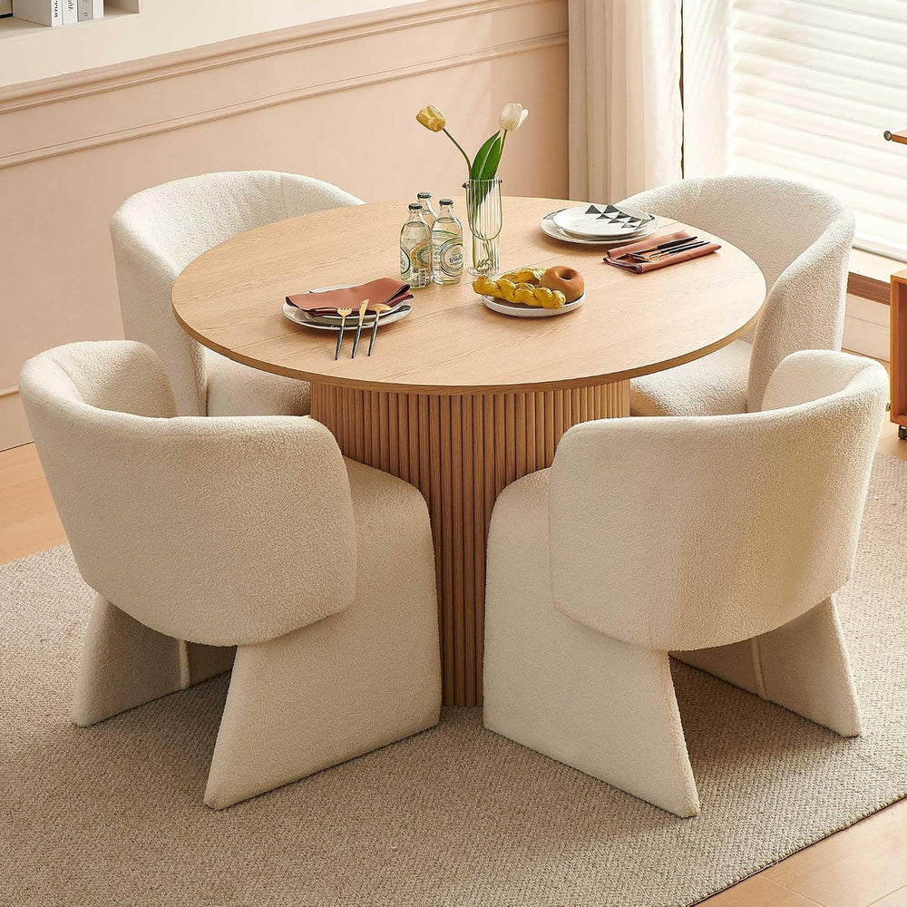 Homedot Dining Chair Upholstered Set of 4,Stylish Accent Barrel Side Chairs C...