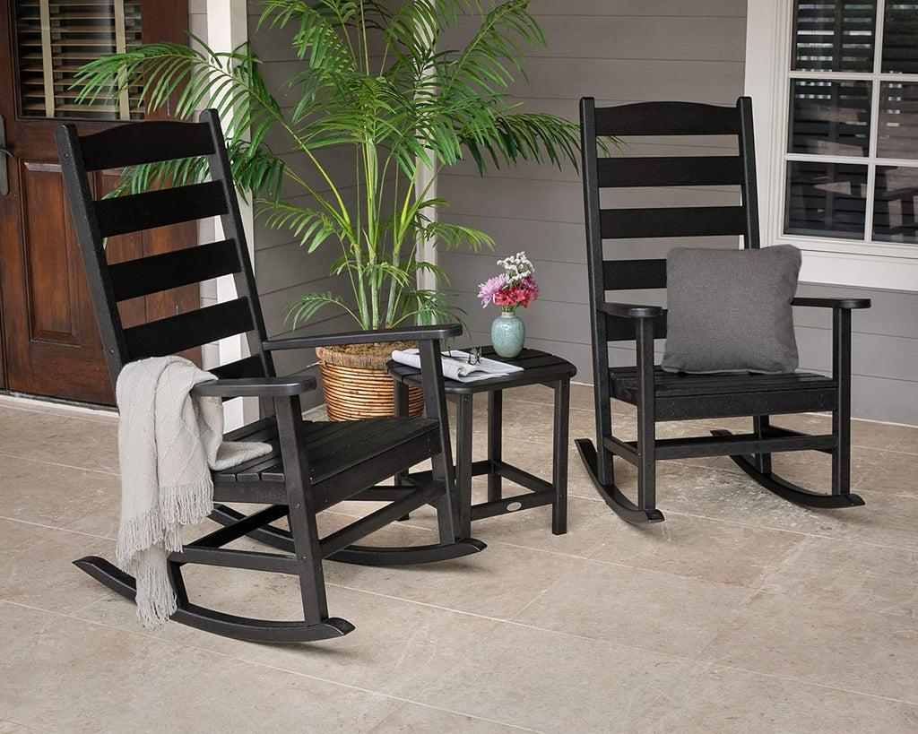 POLYWOOD® Shaker Rocking Chair Set, Slate Grey