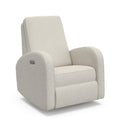 Storkcraft Santa Monica Power Recliner Swivel Glider, Dune Basketweave | Effortless Electronic Power Recline, USB-A & USB-C Charger