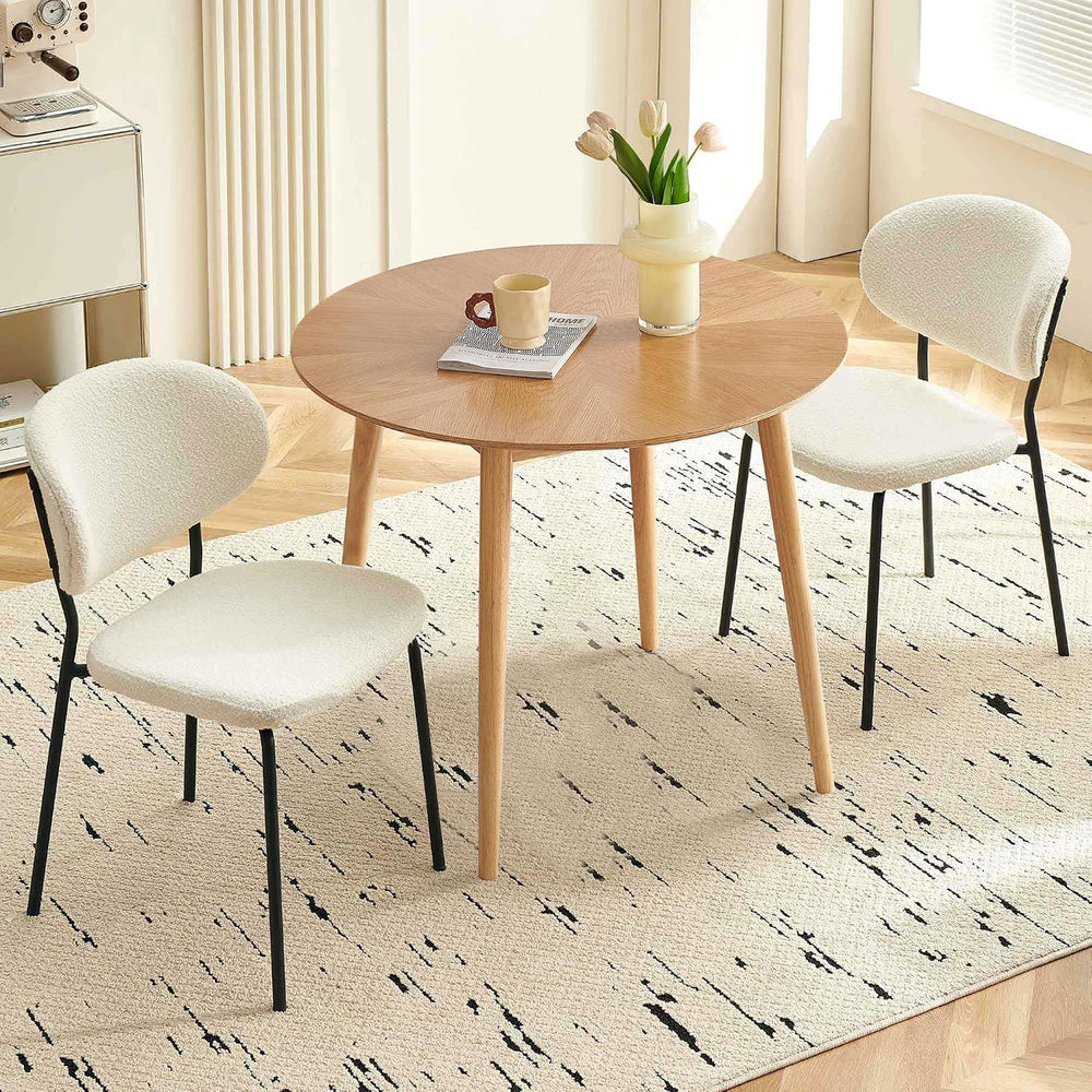 3-Piece Small Round Bistro Table & Chairs Set for 2, Space Saving Kitchen...