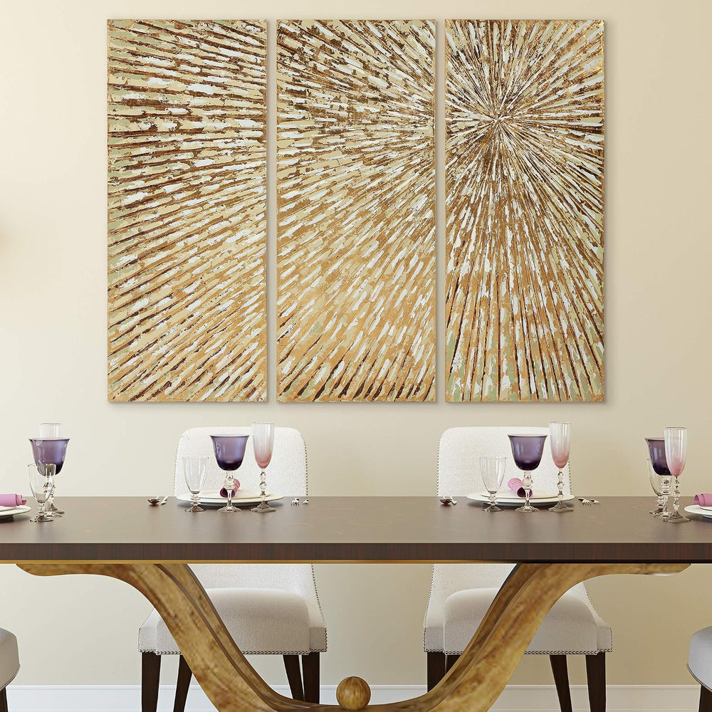 Empire Art Direct Gold Wall Art Textured Hand Painted Canvas by Martin Edward...