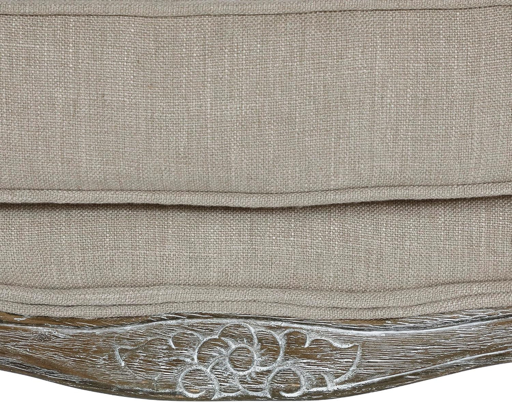 Lexicon French Country Wood Accent Chair, Carved Frame, Neutral | Living Room...