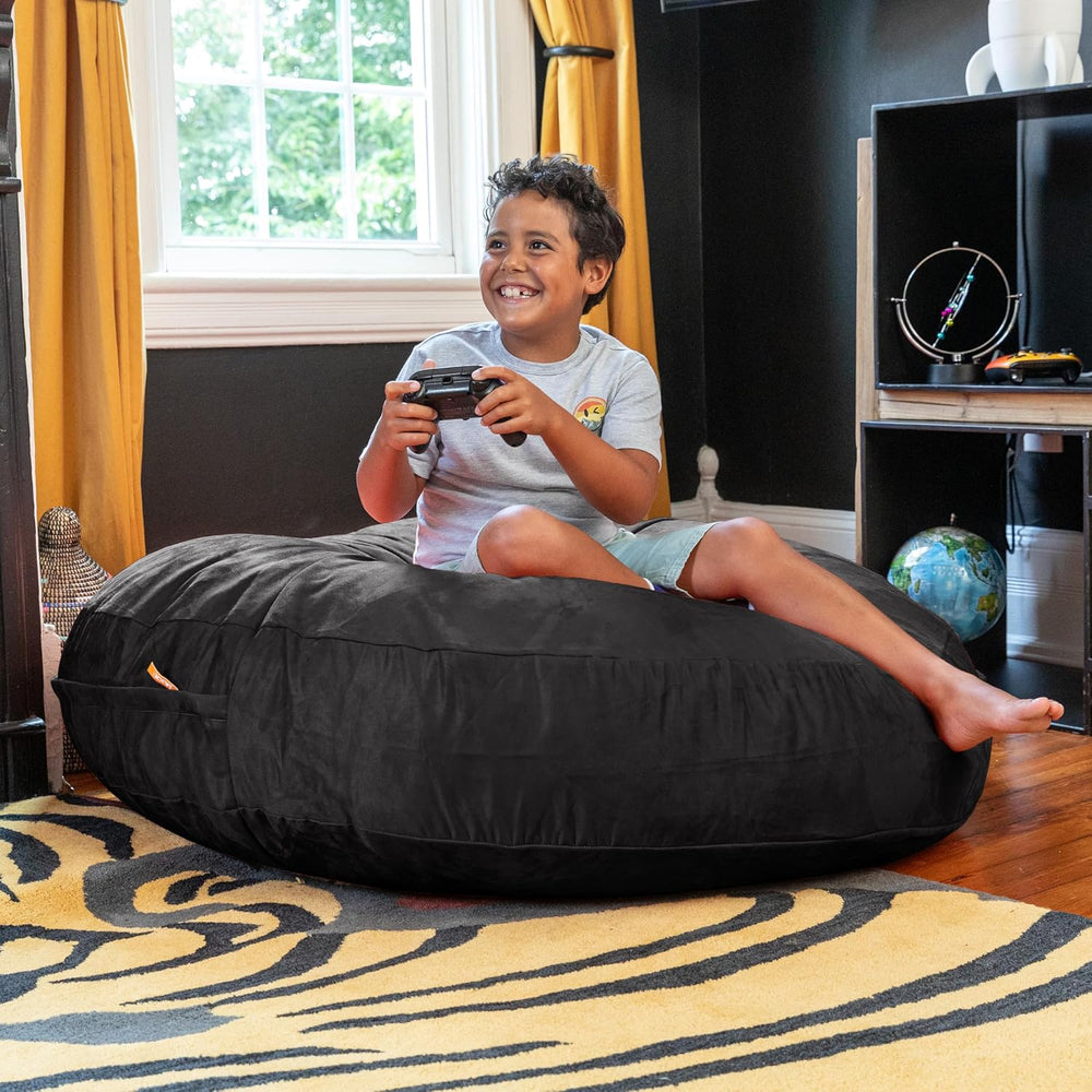 Jaxx 4 ft Cocoon Bean Bag Chair, Black
