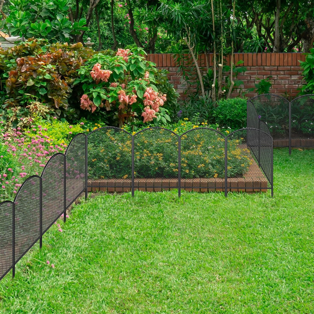 Decorative Garden Fence 10 Pack, 24in(H) x 10.8ft(L) Animal Barrier Fence