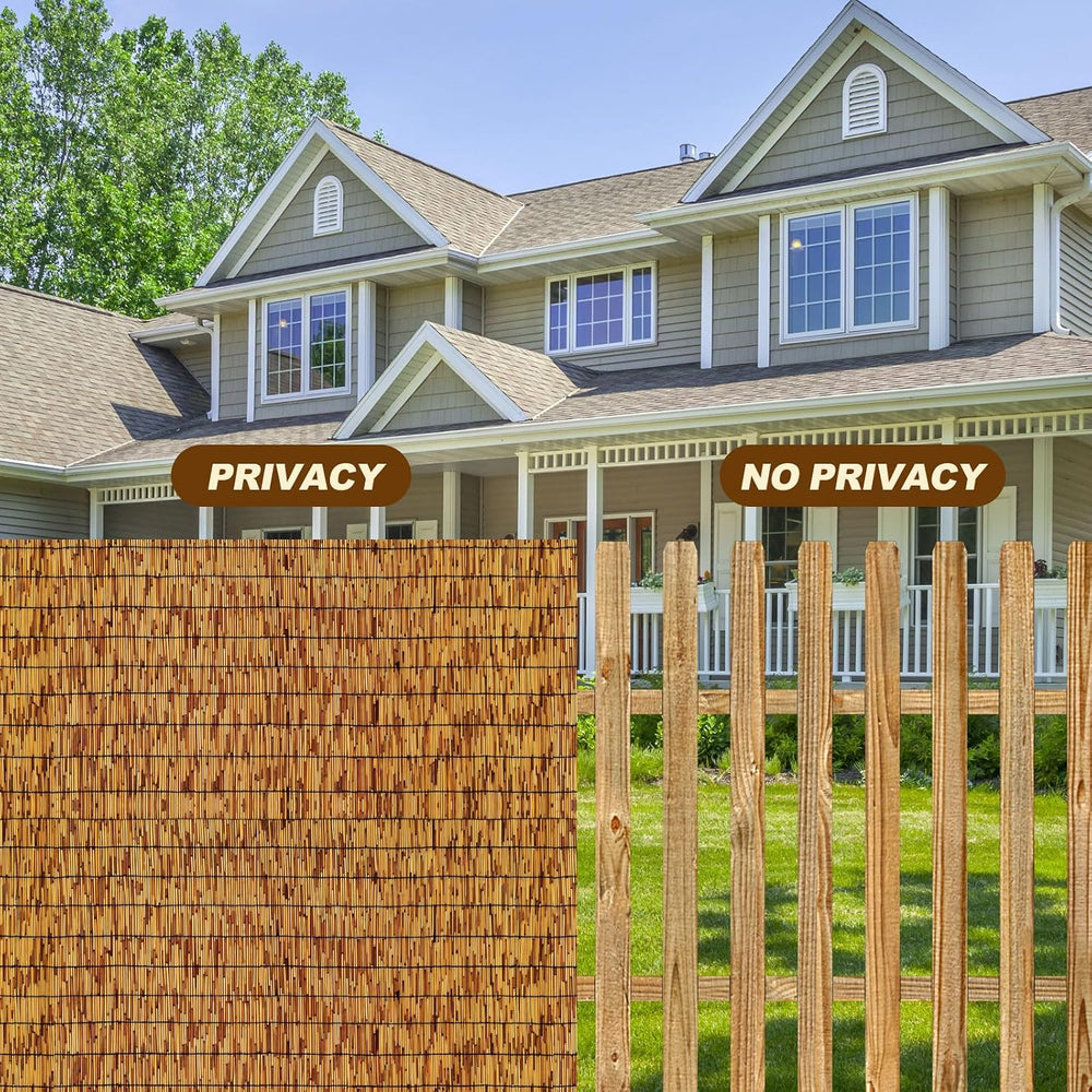 Bamboo Fence,Reed Fencing 4Feet High Bamboo Privacy Screen Outdoor for Patio,...