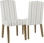 HomePop Classic Parsons Dining Chair - Blue Calypso Stripe (Set of 2)