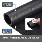 K KNODEL Large Office Leather Desk Mat, Mouse and Keyboard Pad, Computer and Laptop Mat, Desktop Protector and Cover, Writing Pad and Blotter (35.4"x17", Black)