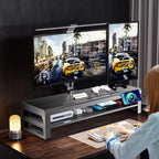 Computer monitor stand Laptop Desk Shelf & Monitor Riser ，21.6 inches long desk riser Monitors/PC/Laptop/Computer Space Saver Organizer ，Heavy Duty Gift Gaming Studio Office(Basic Version, 550mm)