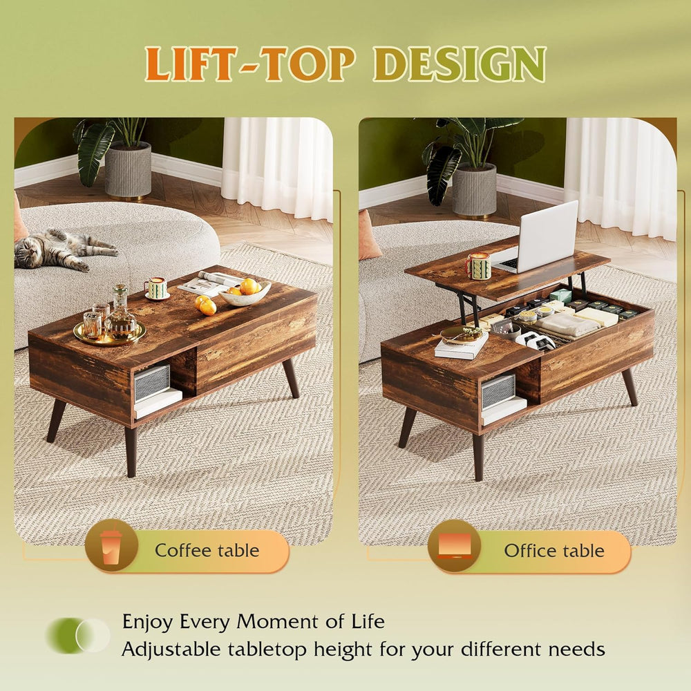 WLIVE Coffee Table with Storage & Lifting Top for Living Room, 21" S...