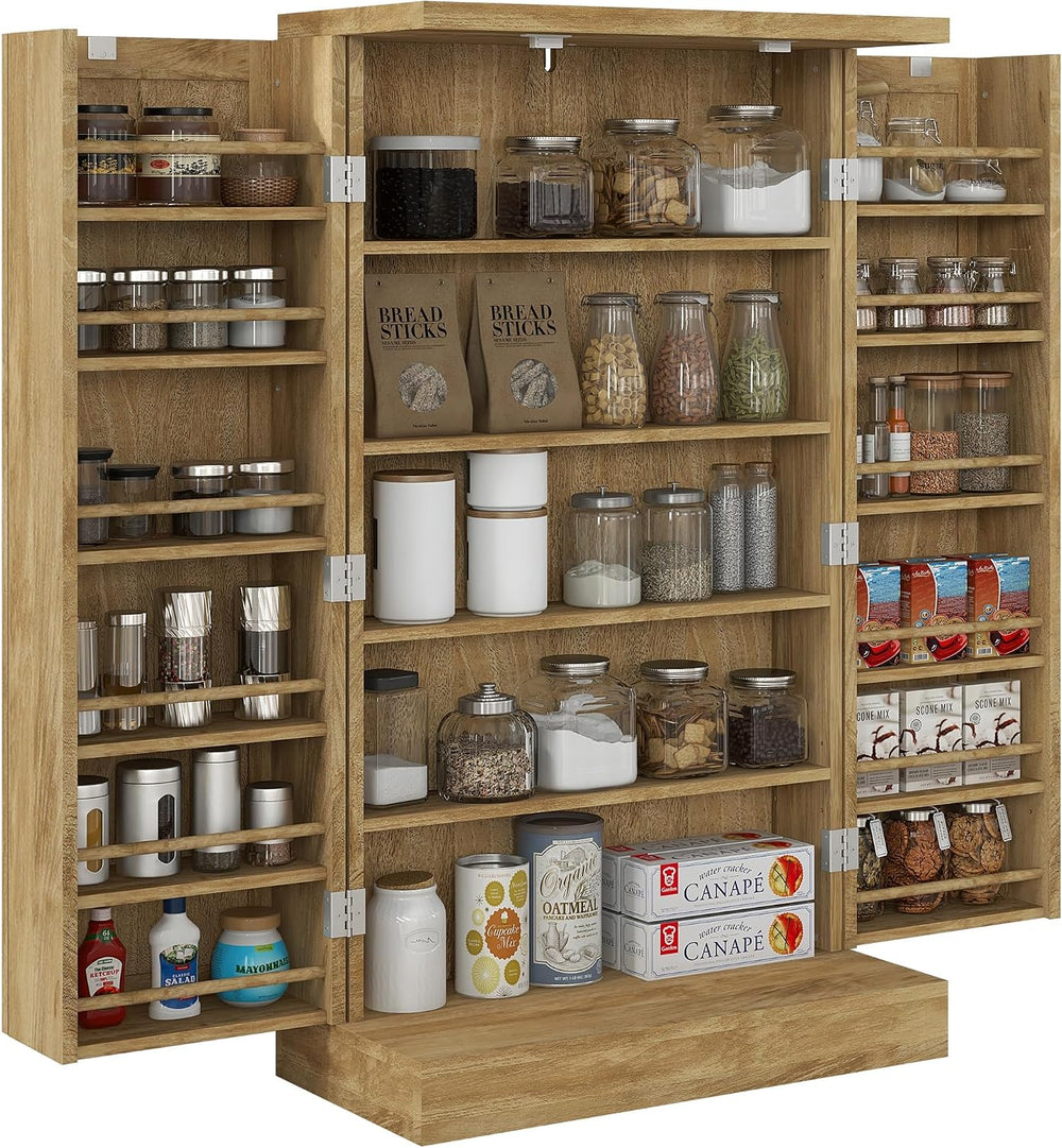 Majnesvon 41" Kitchen Pantry Cabinet,5-Tier Sideboard Buffet Cabinet wit...