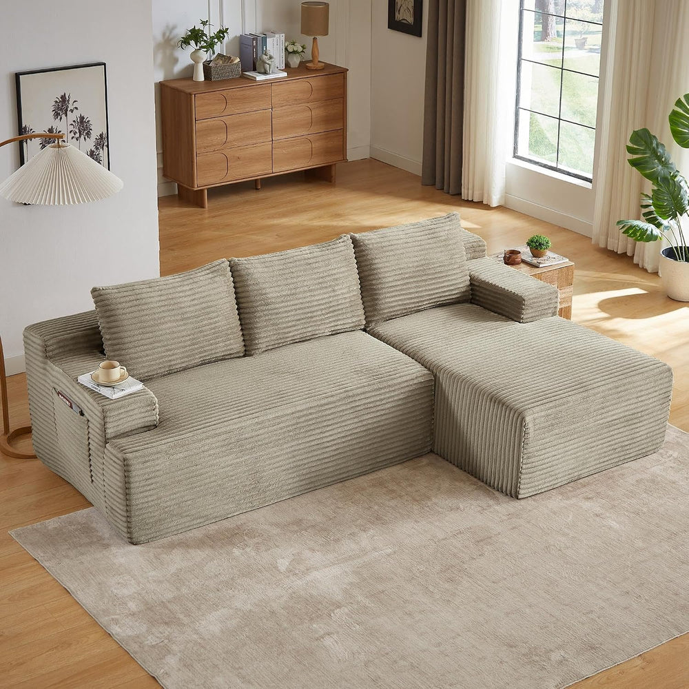 Cloud Sectional Couch, 97 Inch Modern Modular Sectional Sofa with Deep Seat, ...