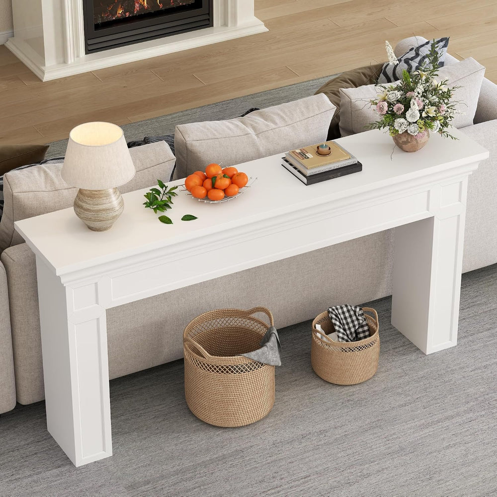 Loomie 63" Long Console Tables for Entryway, Modern Rectangular Sofa Tab...