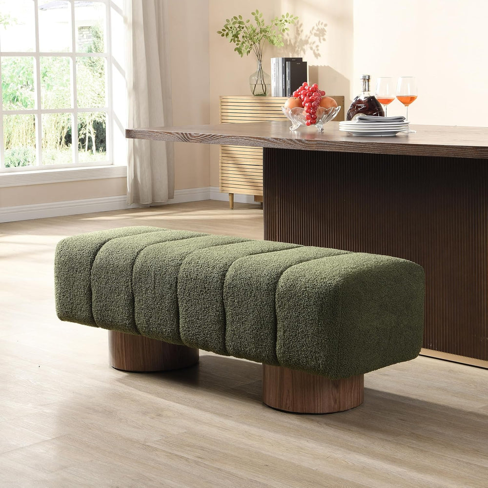 Christopher Knight Home Manila 50" Boucle Fabric Dining Bench, Rectangul...