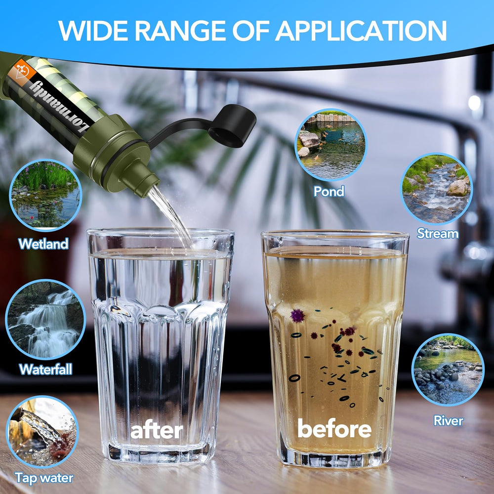 Water Filter Straw - Personal Water Purifier, Camping Water Filtration System...
