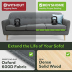 BEN'SHOME® Deep Sectional Couch Cushion Support for fix Sagging Seats - Heavy Duty Solid Wood Sofa Support Board | 81" x 25" + 45" x 25" Under Cushion Insert Set | Non-Slip | 400 LB Capacity Each