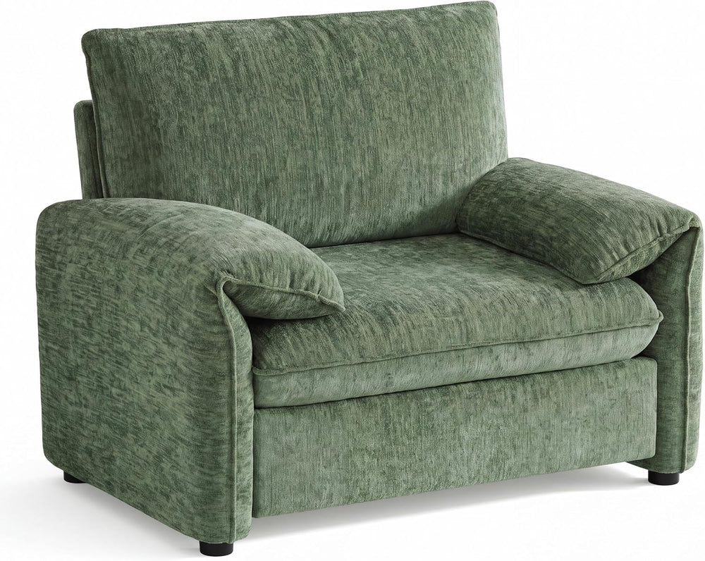 Oversized Accent Chair for Living Room, Wide Chenille Reading Chair | Comfy P...