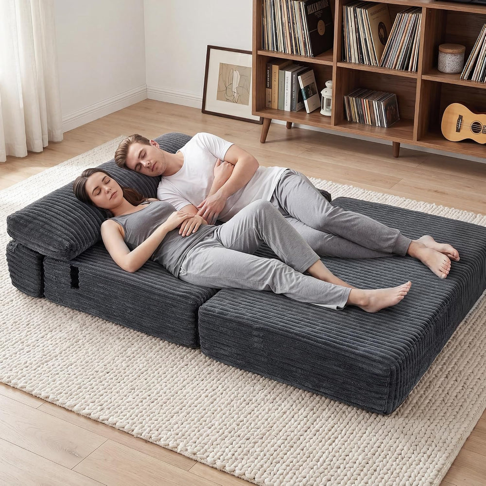 Convertible 4-in-1 Folding Sofa Bed Sleeper Chair Couch Foldable Chaise Loung...