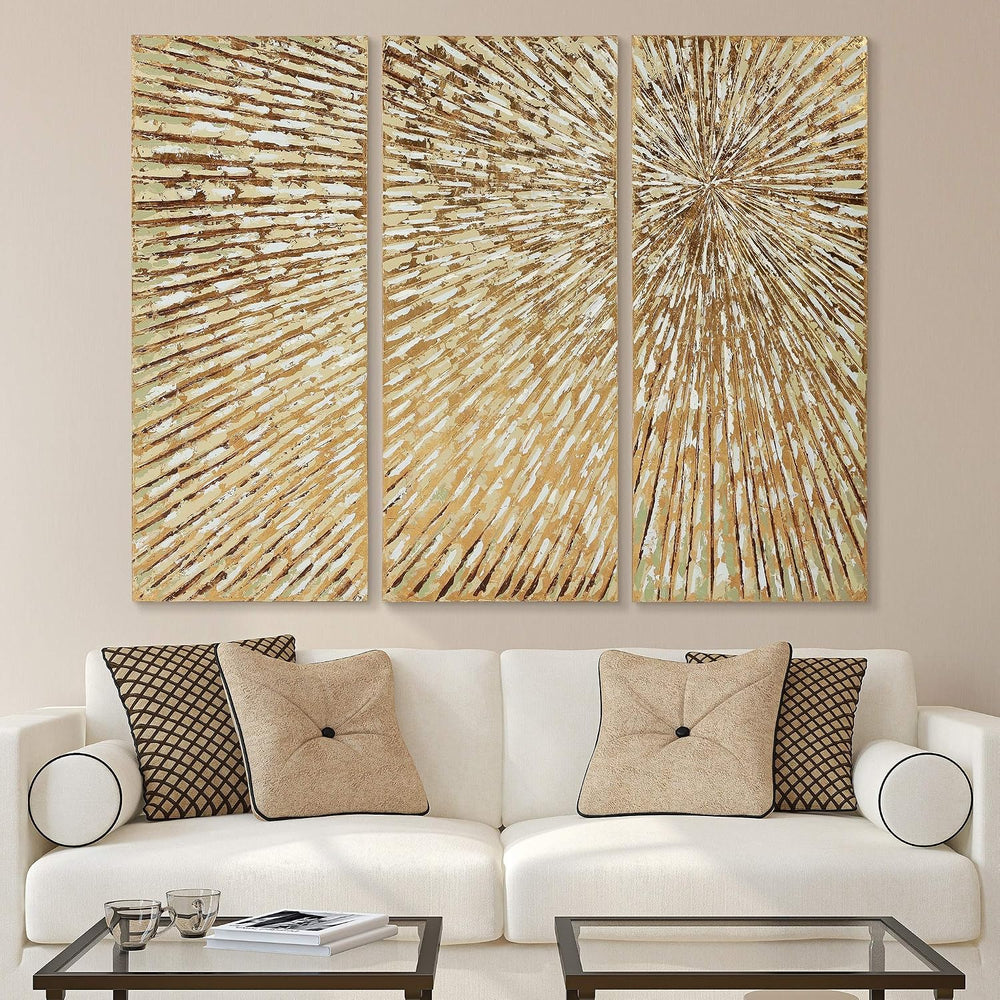 Empire Art Direct Gold Wall Art Textured Hand Painted Canvas by Martin Edward...
