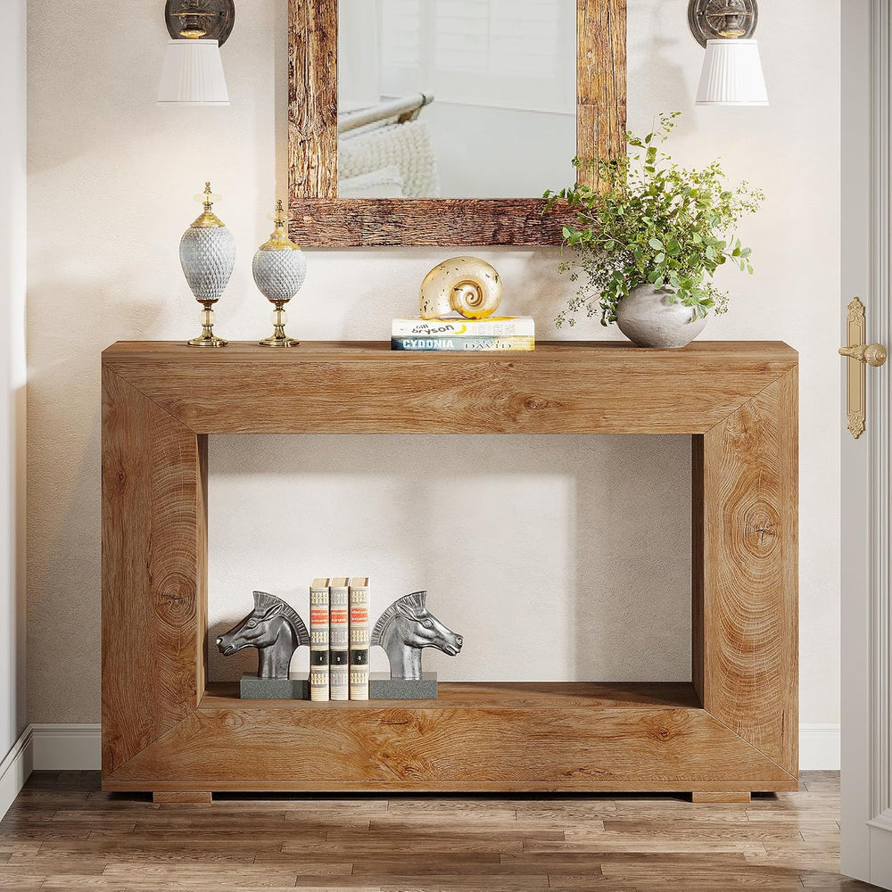 Tribesigns Farmhouse Console Table, 47 Inches Entryway Console Table with Sto...