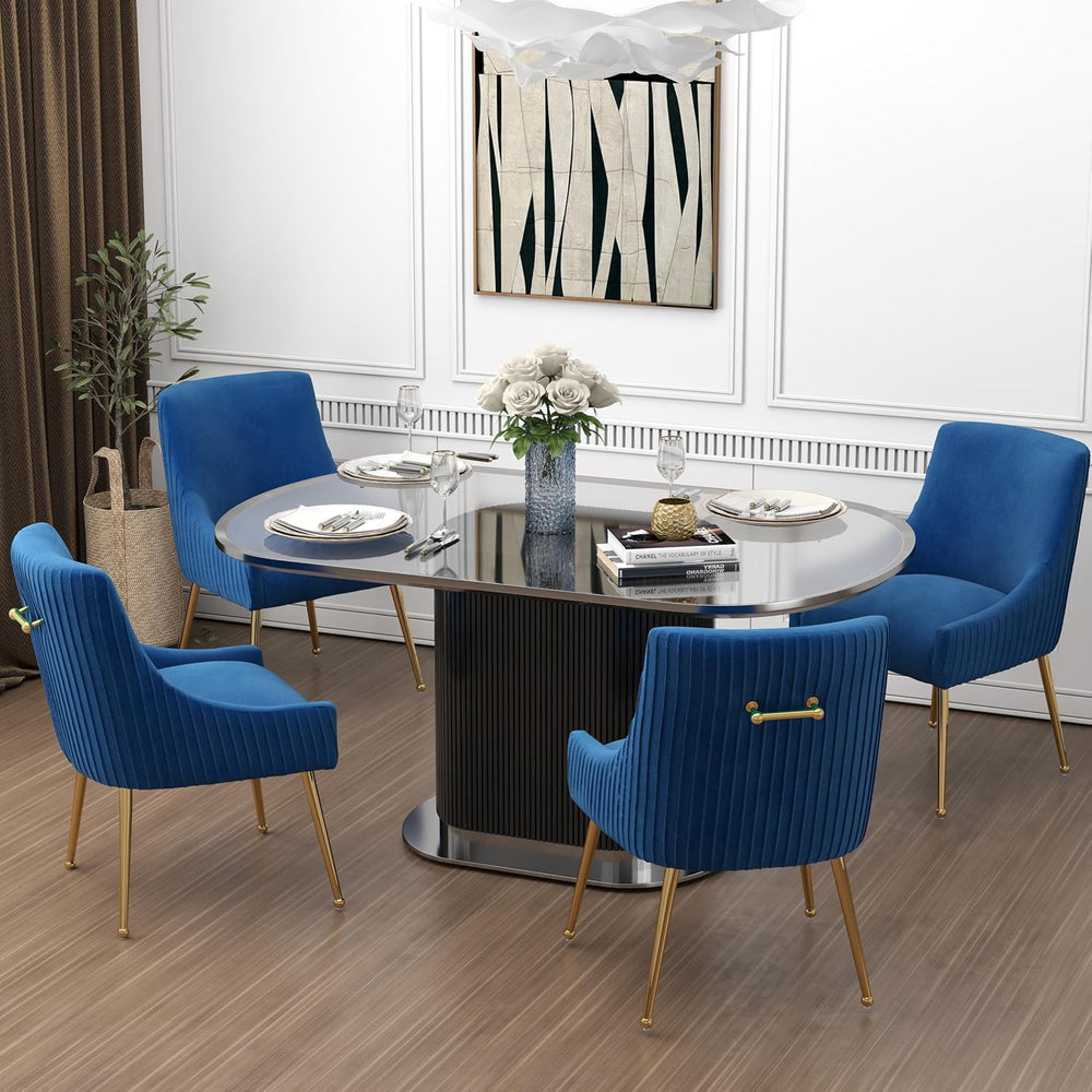 Dining Chairs, Accent Chairs Set of 4, Modern Upholstered Kitchen Dining Chai...
