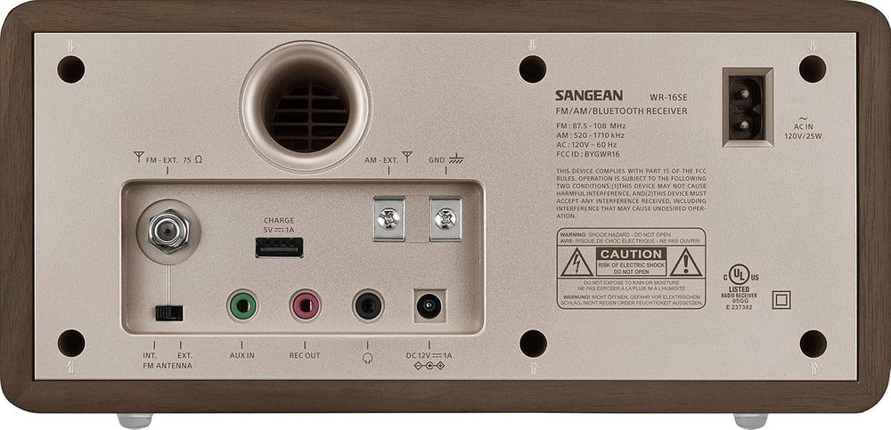 Sangean WR-16SE 45th Anniversary AM/FM/Bluetooth Radio, Dark Walnut Wood