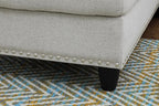 Evan Sectional Sofa or Couch with Ottoman for Living Room, Apartment, Bedroom, Office