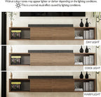 Atelier Mobili Floating TV Stand - Wall Mounted TV Stand for 75 Inch TV - Floating TV Shelf - Modern TV Stands for Living Room - Sleek Entertainment Center Design (Walnut, 2 Doors 2 Shelves)