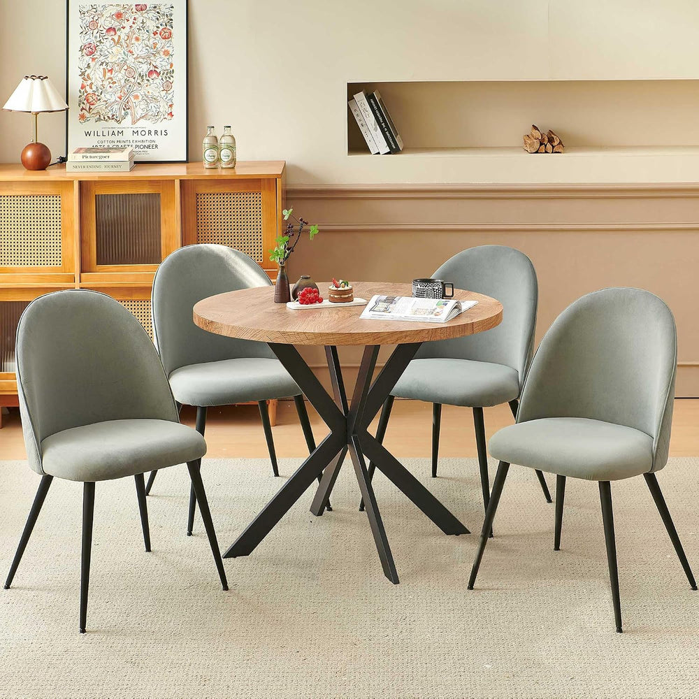 Homedot Dining Table Set for 4, Modern Mid-Century Compact Kitchen Table with...