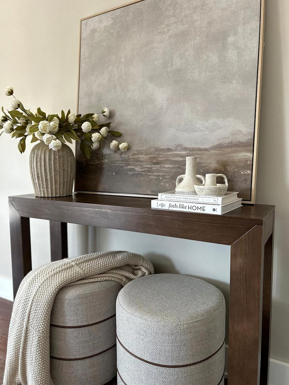 Plank+Beam Modern Console Table, 46 Inch, Walnut