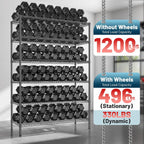 82" H X45 W X18 D Storage Shelves with Wheels, 6 Tier Wire Shelving Adjustable Metal Shelving Pantry Shelves Capacity 1200LBS for Garage Shelving, Pantry, Kitchen, Closet, Black,2P