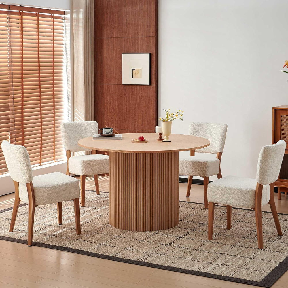 Howtek Modern Dining Chairs Set of 4 with 6.3" Thick Seat Cushions, Spac...