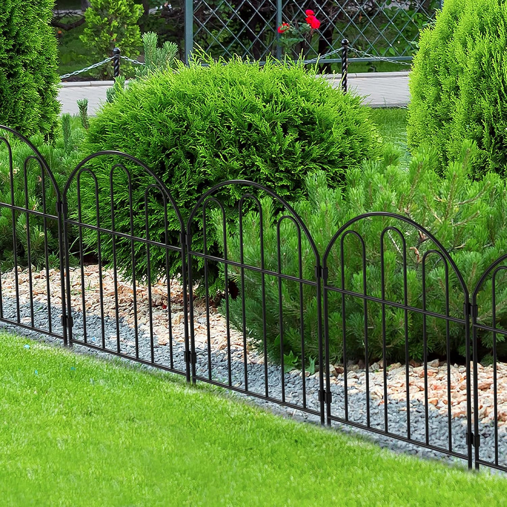 OUSHENG 25 Pack Decorative Garden Fence, Total 27ft(L) x 22in(H) Animal Barri...