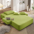 48.5" Boneless Chaise Lounge Chair Sofa Bed Indoor with Zip-Down Convertible Armrests & Backrest, Oversized Cloud Upholstered Compression Sleeper Couch Reading Chairs w/Side Pockets