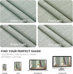 Joydeco Blackout Curtains for Bedroom - 100% Light Blocking 2 Panels Sage Green Drapes 42"W x 108"L, Thermal Insulated Room Darkening Curtains, Linen Textured for Living Room, Rod Pocket & Back Tabs
