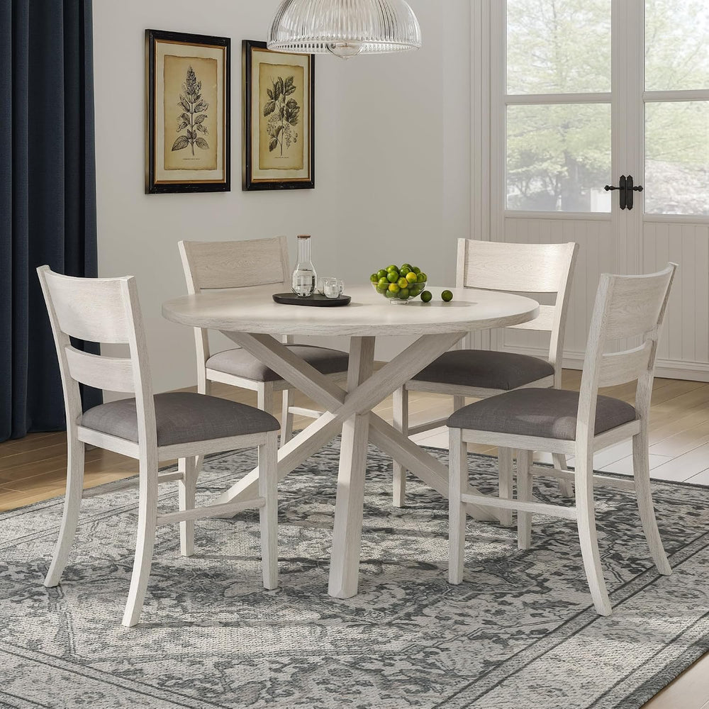 Peatuk Solid Wood Dining Chair Set of 2, Part of Dining Table Set, Mix and Ma...