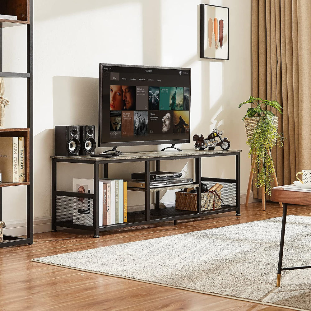 VECELO Industrial TV Stand for Televisions up to 65 Inch, 55" Entertainm...