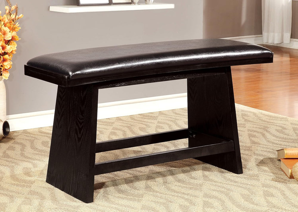 Furniture of America Morley Pub Dining Bench, Black