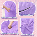 HABUTWAY 5FT Bean Bag Chair,Giant Bean Bag Chairs for Adults,Big Bean Bags with Memory Foam Filled, Large Beanbag Chairs with Soft Corduroy Cover-Purple